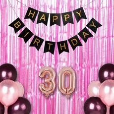 파티장식은박수술커튼 가랜드 선물 파티용품 생일 메탈핑크 용품기타