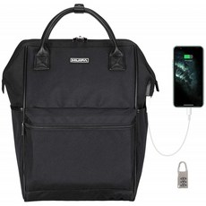 Macbook Laptop iPad 태블릿 컴파트먼트 USB 충전 및 도난 방지 잠금 기능이 있는 MUIFA 트래블 랩톱 백