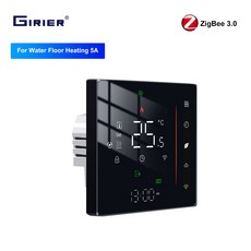 GIRIER-Tuya ZigBee 스마트 온도 조절기 전기/물 난방/가스 물 보일러 컨트롤러 알렉사 히글, 03 Gas Water Boiler, 1개