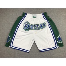NBA 농구반바지 5부 유니폼 농구복 농구바지 쇼츠, 실버 매버릭 시티 에디션 화이트, 1개