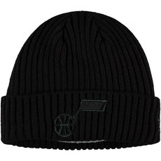 [미국정품] 419225 뉴에라 NBA 스냅백 캡모자 Utah Jazz New Era Core Classic Black on Black Cuffed Knit Hat