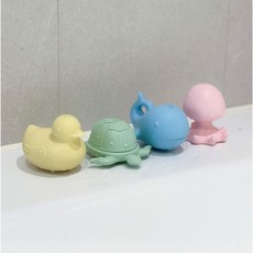 베비몽 말랑 물총 목욕놀이 물놀이 실리콘 목욕장난감 4종, 혼합색상, 1개