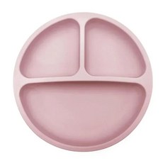 실리콘 식사 접시 수유 빨판 그릇 단색 미소 얼굴 요리 훈련, 1개