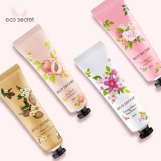 [ 자연에서 찾은 beauty secret ] 에코시크릿 에코시크릿 핸드크림 4종 ( 사쿠라 / 로즈 / 피치 / 아몬드 ), 1세트, 30ml