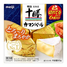 [냉장]메이지 도카치 카망베르 치즈 끊어져 있는 타입 90g×3개, 90g, 3개