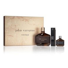 John Varvatos 빈티지 남성용 오 드 뚜왈렛 3피스 선물 세트 118.2ml(4.2액량 온스), 1개 - 존바바토스빈티지