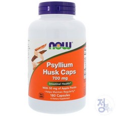 나우푸드 Now Foods Psyllium Husk Caps 차전자피 캡슐 700 mg 180개입, 1개