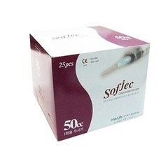 화진일회용 국내생산 병원 가정용 일회용 주사기 50cc 주사침-18G 11/2" 25개입, 1개