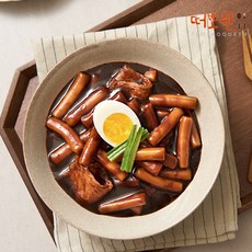 [떠뽀퀸] 짜장 떡볶이(일반떡) 2인분(635g) 1+1팩, 1개, 635g