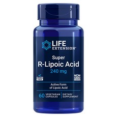 라이프 익스텐션 슈퍼 R-리포산 240 mg 60 야채캡슐 2병, 60정, 2개