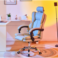 푹신한 편한 게이밍 의자 체어 서재 컴퓨터 소파 발받침 피방 PC방 겜방 게임 프로 쿠션, 블랙+발받침