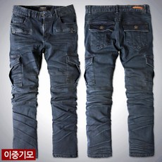 비브레이커스 오일터치 겨울 기모 본딩 데님 카고 바지(VG13데님기모) 스판슬림세미핏(28~38)