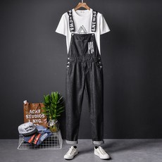 남자레터링점프수트