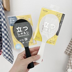 일본 마나 밥주걱 스탠딩 (달라붙지 않는 특수 엠보싱) 옵션 택1, 블랙, 1개