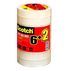 3M 스카치 다용도 테이프 리필 #502 (18mmx20m) 8롤(6+2 기획), 8개입
