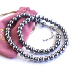 [Amazon 브랜드] Beautéller 테라헤르츠 목걸이 8mm [목회전 약 50cm], 1개