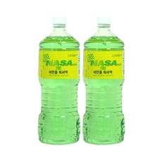 나사 워셔액 자동차 에탄올 워셔액 와셔액 사계절 청포도향 1.8L, 2개