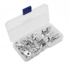 JK 터미널 단자 6SQ-25SQ 8종 60PCS O형 전선 배선 압착단자 밧데리 신주 링타입 렐레이 접속, 1세트, ID307. 터미널 단자 6SQ-25SQ 8종