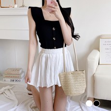 여자반팔단추모시내의