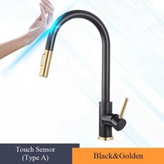 ULGKSD-스테인레스 스틸 센서 주방 수도꼭지 자동 민감한 터치 컨트롤 탭, CHINA, 01 Black Golden_01 CHINA