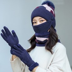 여성겨울골프모자 넥워머마스크올인원 PXG겨울모자 방한모자 이까스텔귀달이모자 손안에마트, G(장갑포함)