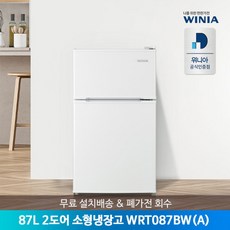 위니아 일반형냉장고 방문설치, 화이트, WRT087BW