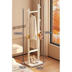 원목 인테리어행거 이동식 원룸행거 튼튼한 스탠드형 옷걸이, I. 화이트 (40cm)