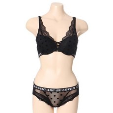 [갤러리아] 엘르이너웨어[여]*가격인하* 블랙 도트 루킹 나염 밴드 딥브라 햄팬티 (EPB10124/EP 리뷰후기