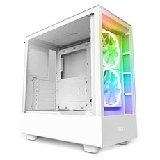 NZXT NZXTH5 ELITE 미들타워 PC케이스 White 앞유리 패널·RGB 컨트롤러 탑재 모델 CC-H51EW-01 CS8552