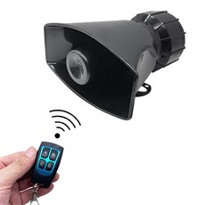 후진벨 화물차 백부져 원격 경보 사이렌 알람 다중 톤 100W 시끄러운 자동차 경고 경찰 화재 12V 트럭 보트 요법, [01] 12V