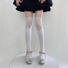 레이스 레이어드 니삭스 여성 골프 반스타킹 여름 무릎양말