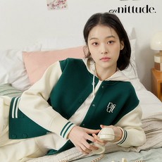 엔니튜드 24S/S 울 블렌드 니트 보머 자켓