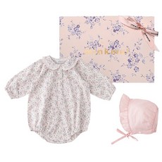 [밍크뮤]SC (PK)베리플라워바디수트SET (3417067605) 2024SS 신생아선물 백일 외출복 출산선물 A