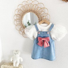 아기멜빵청치마