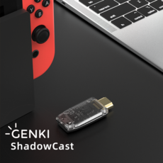 Genki ShadowCast 닌텐도 플스 게임스트리밍 스위치 NS용 PS5 Hdmi to USB 노트북연결, 블랙 1.8m 듀얼 Type-C 케이블 2.0