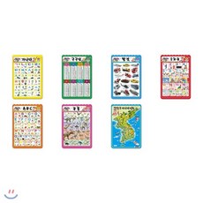 [전집]찍고 보고 듣는 스터디 송 벽그림 묶음세트(전7권):한글~세계지도까지 : 가나다한글/우리나라지도-세계지도/구구단-19단/탈것-중장비/123숫자-숫자세..., 지원출판사(전집)