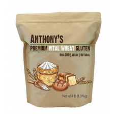 [해외] Anthony's Vital Wheat Gluten 앤서니 바이탈 밀 글루텐 64oz(1.8kg), 1개