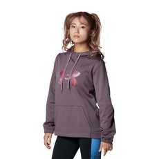 언더아머 UNDERARMOUR 여성 트레이닝 후드티 아머 플리스 빅 로고 풀오버후디 애쉬 타우프 1381242