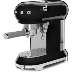 스메그 Smeg ECF01BLEU 1350 에스프레소 커피 반자동 머신 1리터 블랙, 기본