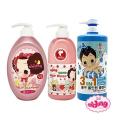 봉구 3in1 올인원 클렌저+뚱베이비샴푸+린스 3종 기획, 1개, 2.25L