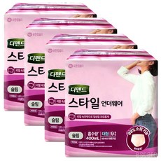 디펜드 라이트핏 슬림 대형 9Px4팩 여성 요실금 팬티 성인용기저귀 스타일 언더웨어, 9개입, 4개