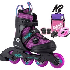 K2 마리 프로 오션 정품 아동 인라인스케이트+가방+보호대+헬멧 풀세트+5종사은품
