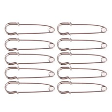 10개/세트 실버톤 안전핀 대강력 헤비듀티 피닝소견 DIY 재봉틀 의류공예 재봉틀, 60, 10개