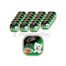  시저 반려견 주식캔 연어와 감자, 불고기, 100g, 24개 