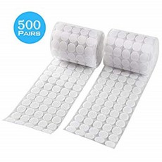 1000pcs Hook and Loop Dots 3/4 in Diameter Sticky Back Coins Heavy Duty Self Adhesive Dot Tapes for School Classroom(Whi