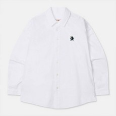 스파오셔츠 오버핏셔츠 [백화점매장판] (우디) 오버핏 자수 옥스포드 셔츠_SPYWD23C02