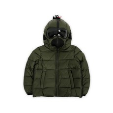 23 F/W AI라이더스 키즈 고글후드 나일론 다운 패딩 자켓(올리브나잇) JG540BTKJ3 322