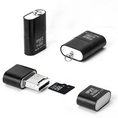 [3팩] 안드로이드용 카드 리더기 마이크로 SD 카드에서 USB 어댑터 카메라 메모리 카드 리더기용 미니 사이즈의 TF 카드 리더기 PC 노트북용 Wansurs 카드 리더기, 골든, 4)실버, 1개