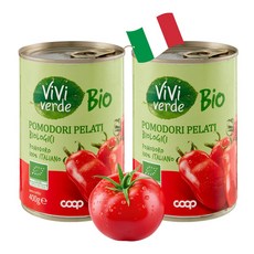 COOP 비비베르데 유기농 포모도리 펠라티 산마르자노 홀토마토 400g 2캔, 2개