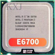 LGA 펜티엄 2M 1066 CPU 프로세서 775 코어 듀얼 65W E6700 인텔 GHz 3.2